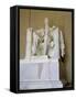 Statue of Abraham Lincoln, Lincoln Memorial, Washington DC, USA-G Richardson-Framed Stretched Canvas