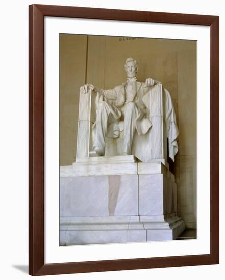 Statue of Abraham Lincoln, Lincoln Memorial, Washington DC, USA-G Richardson-Framed Photographic Print