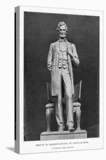 Statue of Abraham Lincoln, Lincoln Park, Chicago, 1887-Augustus Saint-gaudens-Stretched Canvas