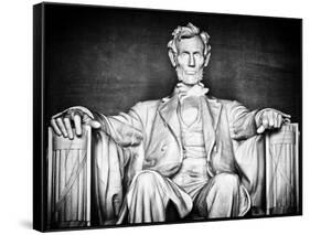 Statue of Abraham Lincoln, Washington D.C, District of Columbia, White Frame, White Frame-Philippe Hugonnard-Framed Stretched Canvas