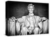 Statue of Abraham Lincoln, Washington D.C, District of Columbia, White Frame, White Frame-Philippe Hugonnard-Stretched Canvas