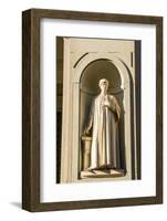 Statue of Accorso, Uffizi, Florence (Firenze), UNESCO World Heritage Site, Tuscany, Italy, Europe-Nico Tondini-Framed Photographic Print