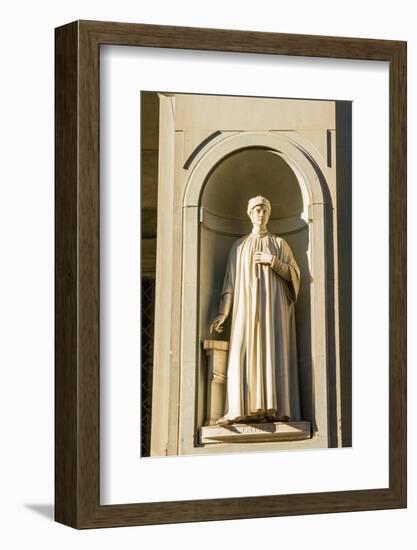 Statue of Accorso, Uffizi, Florence (Firenze), UNESCO World Heritage Site, Tuscany, Italy, Europe-Nico Tondini-Framed Photographic Print