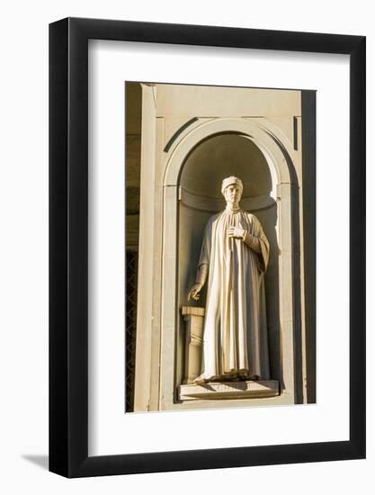 Statue of Accorso, Uffizi, Florence (Firenze), UNESCO World Heritage Site, Tuscany, Italy, Europe-Nico Tondini-Framed Photographic Print