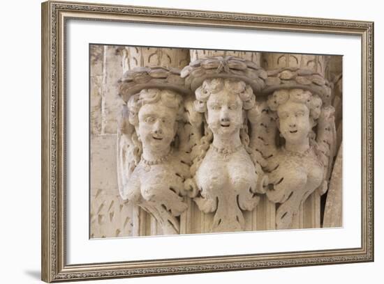 Statue of Angels Outside a Church in the Baroque City of Lecce, Puglia, Italy, Europe-Martin-Framed Photographic Print