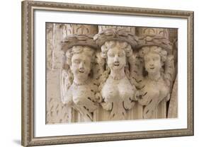 Statue of Angels Outside a Church in the Baroque City of Lecce, Puglia, Italy, Europe-Martin-Framed Photographic Print