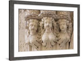 Statue of Angels Outside a Church in the Baroque City of Lecce, Puglia, Italy, Europe-Martin-Framed Photographic Print