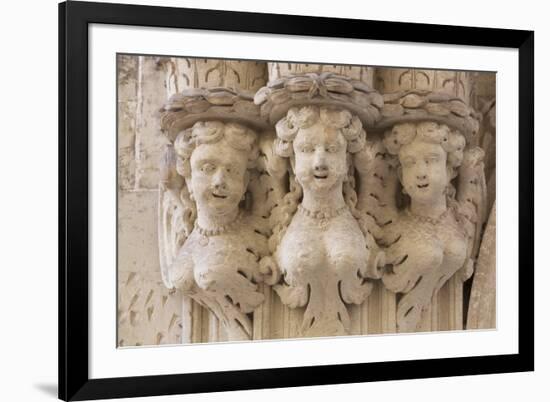 Statue of Angels Outside a Church in the Baroque City of Lecce, Puglia, Italy, Europe-Martin-Framed Photographic Print