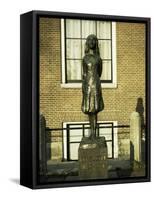 Statue of Anne Frank, Amsterdam-Christopher Rennie-Framed Stretched Canvas