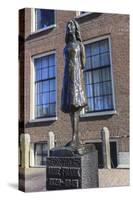 Statue of Anne Frank Outside Westerkerk, Near Her House, Amsterdam, Netherlands, Europe-Amanda Hall-Stretched Canvas