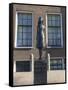 Statue of Anne Frank Outside Westerkerk, Near Her House, Amsterdam, Netherlands, Europe-Amanda Hall-Framed Stretched Canvas