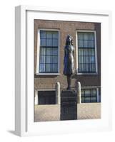 Statue of Anne Frank Outside Westerkerk, Near Her House, Amsterdam, Netherlands, Europe-Amanda Hall-Framed Photographic Print