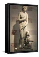 Statue of Aphrodite, Goddess of Beauty and Love-null-Framed Stretched Canvas