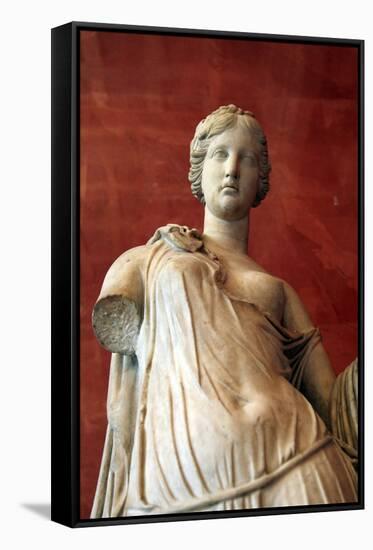 Statue of Aphrodite, Goddess of Beauty and Love-null-Framed Stretched Canvas