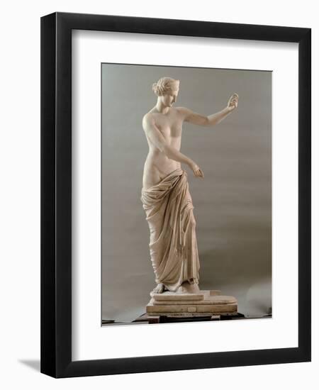 Statue of Aphrodite Type Capua, 2nd Century, White Marble, Full Relief-null-Framed Premium Photographic Print