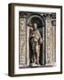 Statue of Apostle Attributed to Cristoforo and Antonio Mantegazza, Left Side of Façade-null-Framed Giclee Print