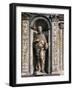 Statue of Apostle Attributed to Cristoforo and Antonio Mantegazza, Left Side of Façade-null-Framed Giclee Print