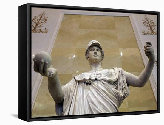 Statue of Athena, Goddess of Wisdom and Just War, and Patroness of Crafts, 2nd Century-null-Framed Stretched Canvas