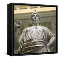 Statue of Athena, Goddess of Wisdom and Just War, and Patroness of Crafts, 2nd Century-null-Framed Stretched Canvas