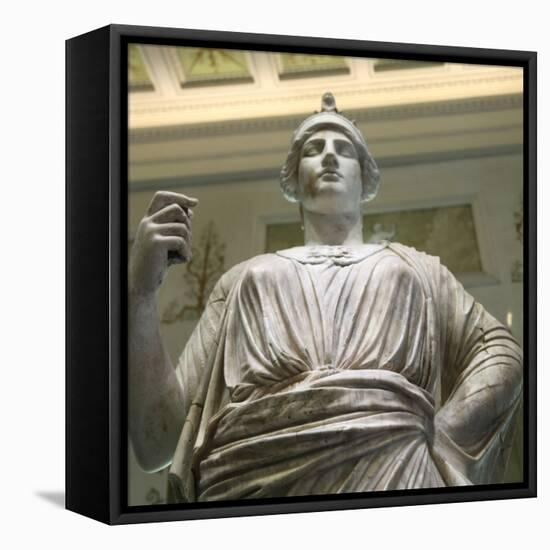 Statue of Athena, Goddess of Wisdom and Just War, and Patroness of Crafts, 2nd Century-null-Framed Stretched Canvas