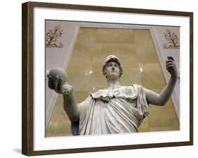 Statue of Athena, Goddess of Wisdom and Just War, and Patroness of Crafts, 2nd Century-null-Framed Photographic Print