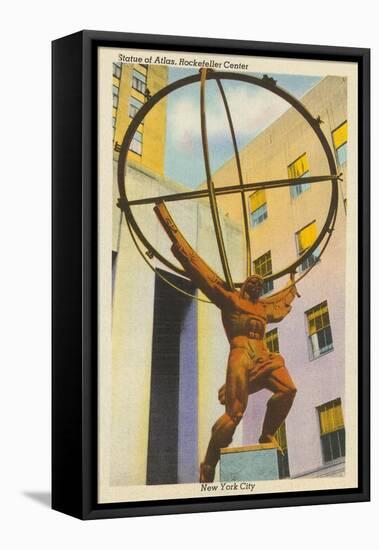 Statue of Atlas, New York City-null-Framed Stretched Canvas