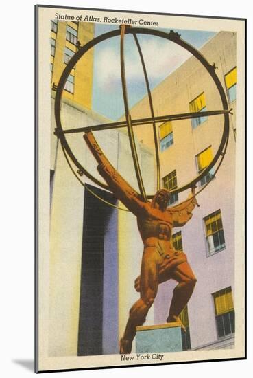 Statue of Atlas, New York City-null-Mounted Art Print