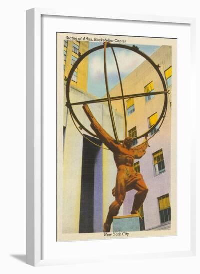 Statue of Atlas, New York City-null-Framed Art Print