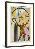 Statue of Atlas, New York City-null-Framed Art Print