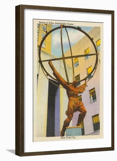 Statue of Atlas, New York City-null-Framed Art Print