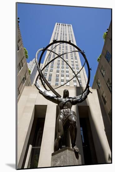 Statue of Atlas, Rockefeller Center, New York-null-Mounted Photographic Print