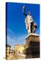 Statue of Autumn, Ponte Santa Trinita, Florence (Firenze), Tuscany, Italy, Europe-Nico Tondini-Stretched Canvas