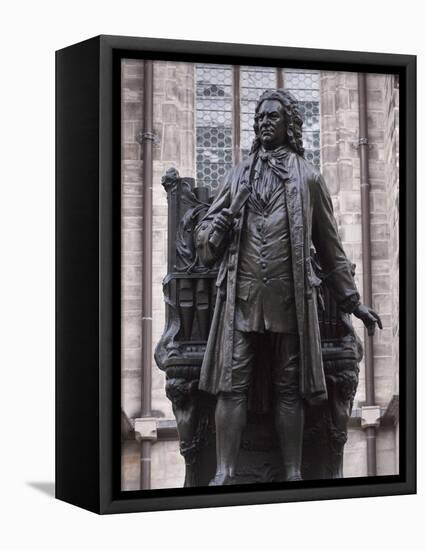 Statue of Bach, Leipzig, Saxony, Germany, Europe-Michael Snell-Framed Stretched Canvas