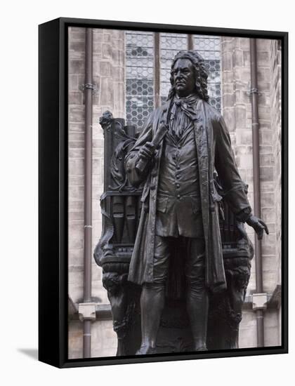 Statue of Bach, Leipzig, Saxony, Germany, Europe-Michael Snell-Framed Stretched Canvas