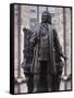 Statue of Bach, Leipzig, Saxony, Germany, Europe-Michael Snell-Framed Stretched Canvas
