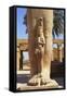 Statue of Bant Anta and Ramses Ii, Temple of Karnak, Luxor, Egypt-Ken Gillham-Framed Stretched Canvas