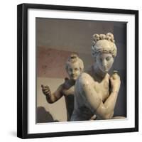 Statue of Bathing Aphrodite and Eros-null-Framed Photographic Print