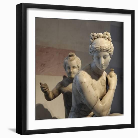 Statue of Bathing Aphrodite and Eros-null-Framed Photographic Print