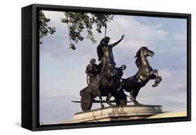 Statue of Boadicea, Westminster, London, England, United Kingdom-Walter Rawlings-Framed Stretched Canvas