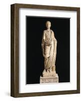 Statue of Boy Wearing Bulla, from Ancient Veleia, Velleia, Emilia Romagna Region, Italy-null-Framed Giclee Print