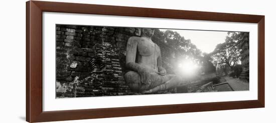 Statue of Buddha at Sunset, Sukhothai Historical Park, Sukhothai, Thailand-null-Framed Photographic Print