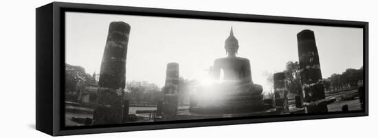 Statue of Buddha at Sunset, Sukhothai Historical Park, Sukhothai, Thailand-null-Framed Stretched Canvas