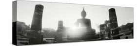 Statue of Buddha at Sunset, Sukhothai Historical Park, Sukhothai, Thailand-null-Stretched Canvas