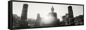 Statue of Buddha at Sunset, Sukhothai Historical Park, Sukhothai, Thailand-null-Framed Stretched Canvas