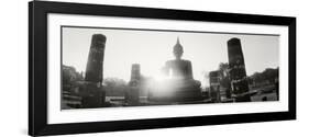 Statue of Buddha at Sunset, Sukhothai Historical Park, Sukhothai, Thailand-null-Framed Photographic Print