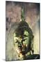 Statue of Buddha, Wat Chumphon Nikayaram Royal Temple, Bangkok, Thailand, 17th Century, Face Detail-null-Mounted Giclee Print