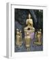 Statue of Buddha with Kneeling Faithful-null-Framed Giclee Print