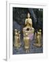 Statue of Buddha with Kneeling Faithful-null-Framed Giclee Print