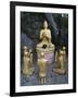 Statue of Buddha with Kneeling Faithful-null-Framed Giclee Print