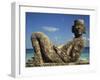 Statue of Chac-Mool, Cancun, Quitana Roo, Mexico, North America-Charles Bowman-Framed Photographic Print